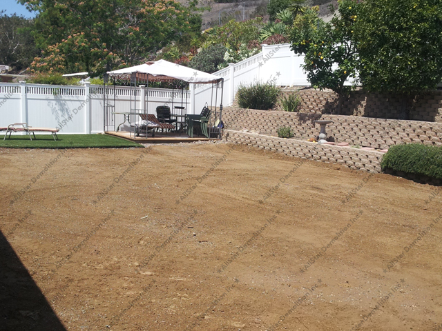 Pool removed, grading work